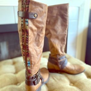 Steve Madden Tribal Embroidery Riding Boots